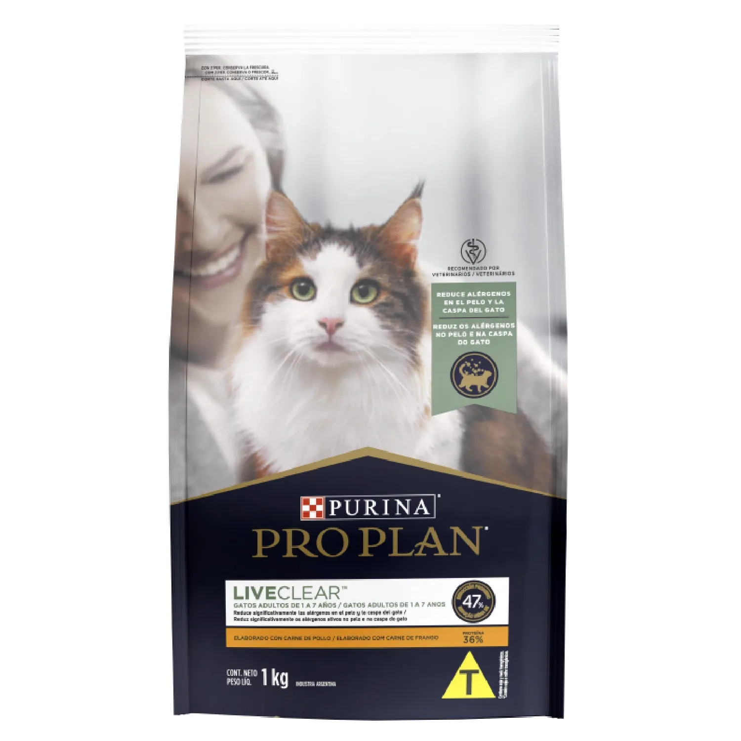 Ração Redução Alérgenos Pro Plan Live Clear Gatos Adultos